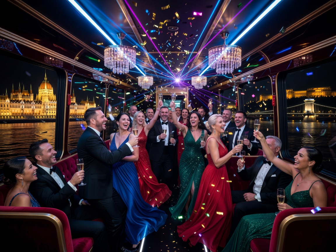 Danube Midnight Gala Party Bus Budapest Celebration